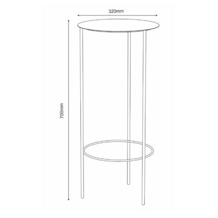 Stalak za cveće 70x32 cm beo