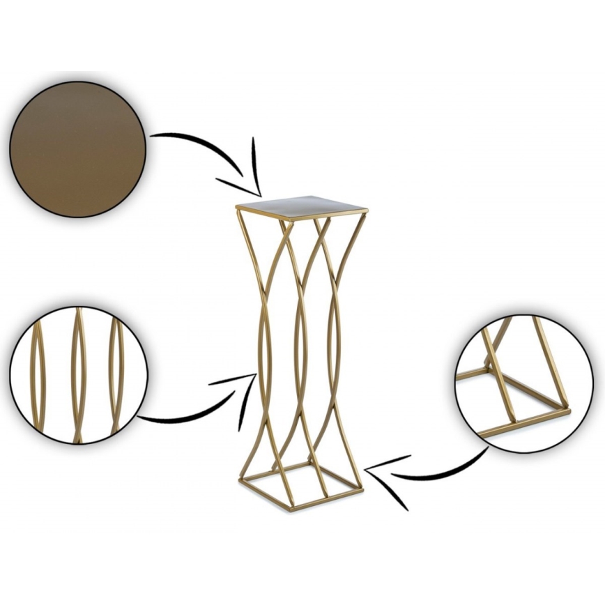Stalak za cveće 75x23 cm, zlatni