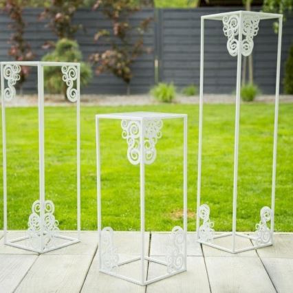 Stalak za cveće 80x24 cm, beo
