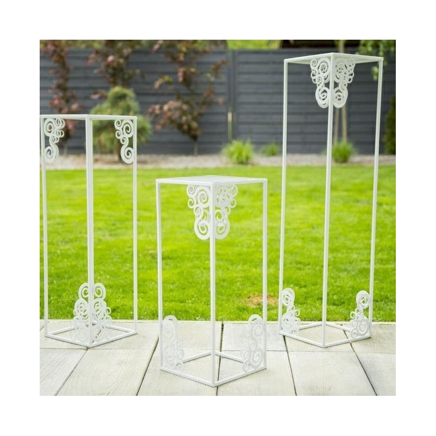 Stalak za cveće 80x24 cm, beo
