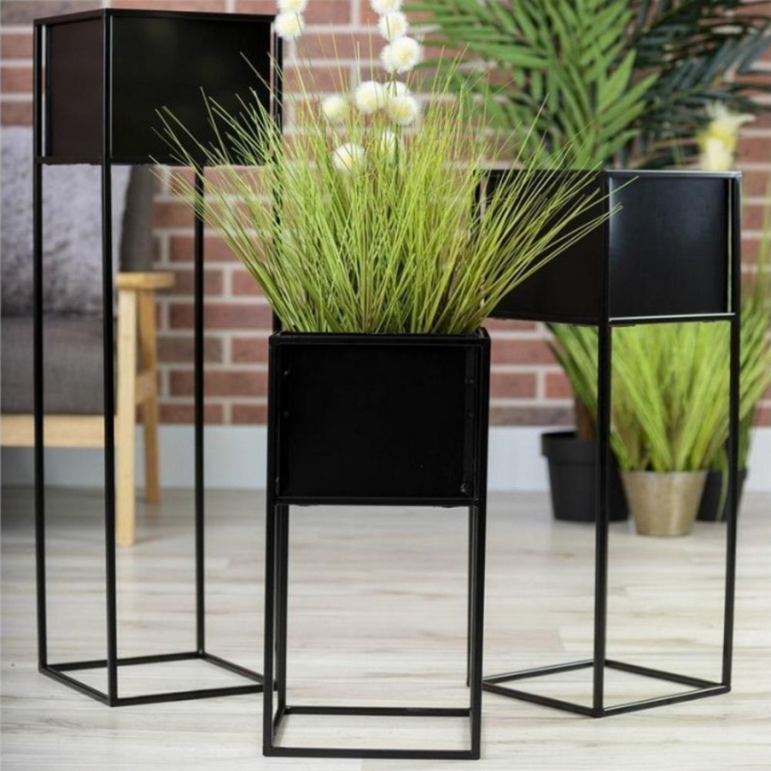 Stalak za cveće 90x24 cm crni