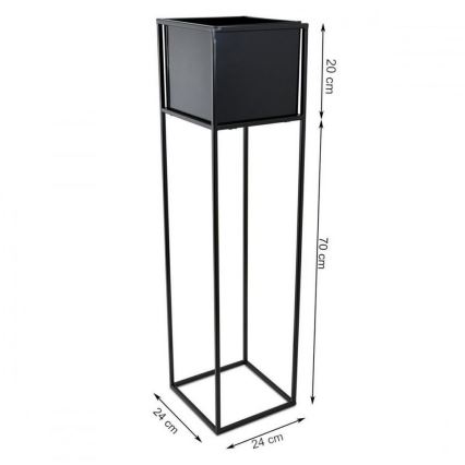 Stalak za cveće 90x24 cm crni