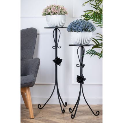 Stalak za cveće 95x39 cm crne boje