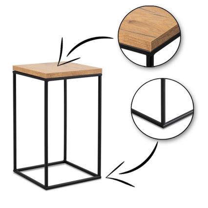 Stalak za cveće BASICLOFT 40x24 crna/braon