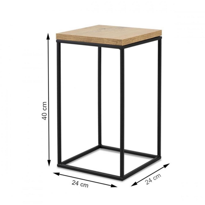 Stalak za cveće BASICLOFT 40x24 crna/braon