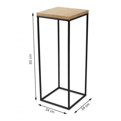 Stalak za cveće BASICLOFT 60x24 crna/smeđa