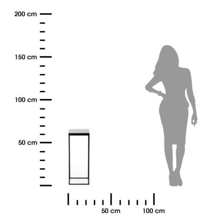 Stalak za cveće BASICLOFT 60x24 crni