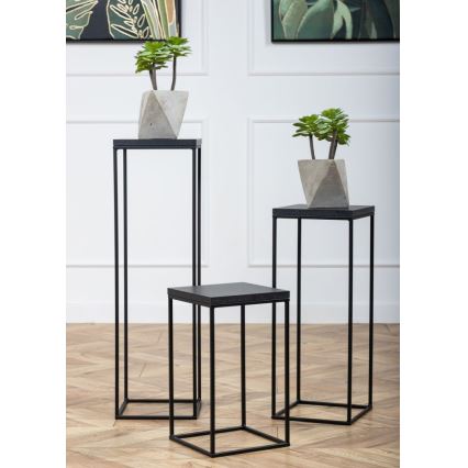 Stalak za cveće BASICLOFT 80x24 crni