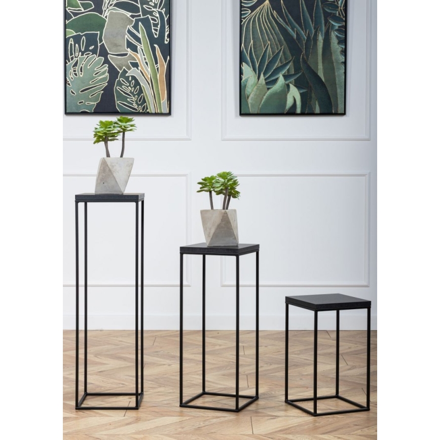 Stalak za cveće BASICLOFT 80x24 crni