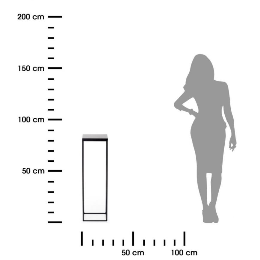 Stalak za cveće BASICLOFT 80x24 crni