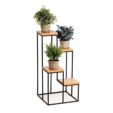 Stalak za cveće KASKADA 70x34 crna/smeđa