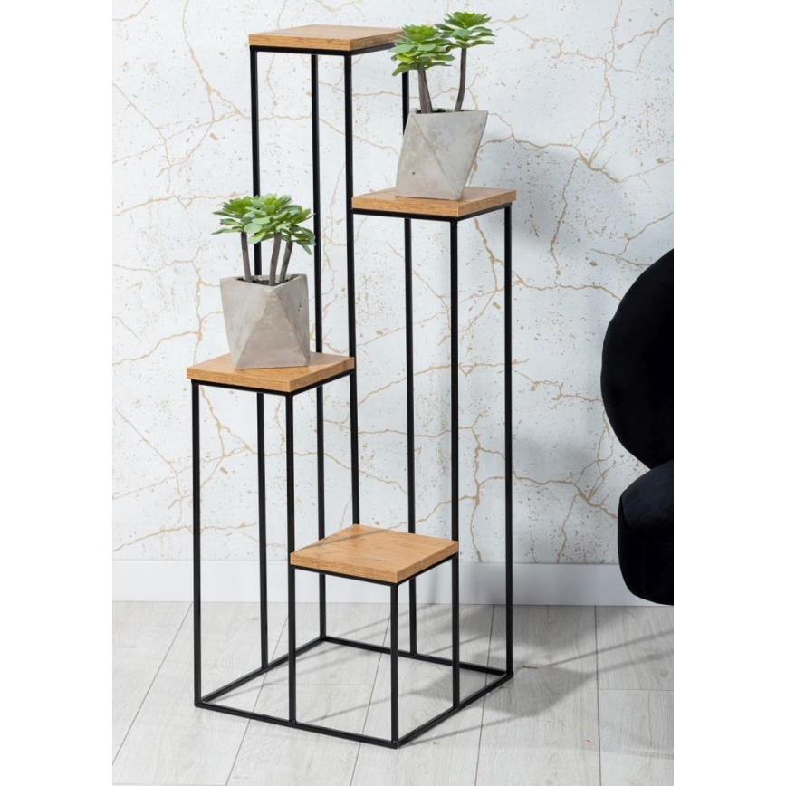 Stalak za cveće KASKADA 70x34 crna/smeđa