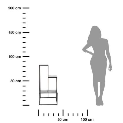 Stalak za cveće KASKADA 85 x 40 cm, crni