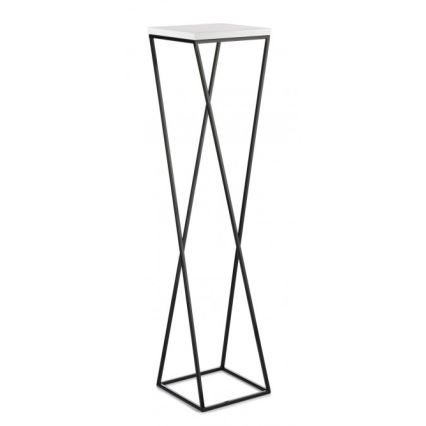 Stalak za cveće LOFT 100x24 cm crna/bela
