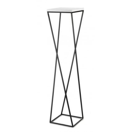 Stalak za cveće LOFT 100x24 cm crna/bela