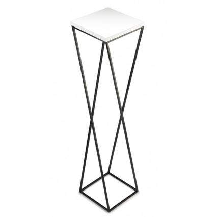 Stalak za cveće LOFT 100x24 cm crna/bela