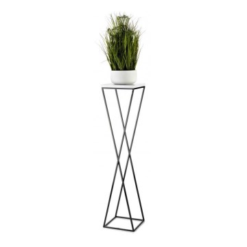 Stalak za cveće LOFT 100x24 cm crna/bela