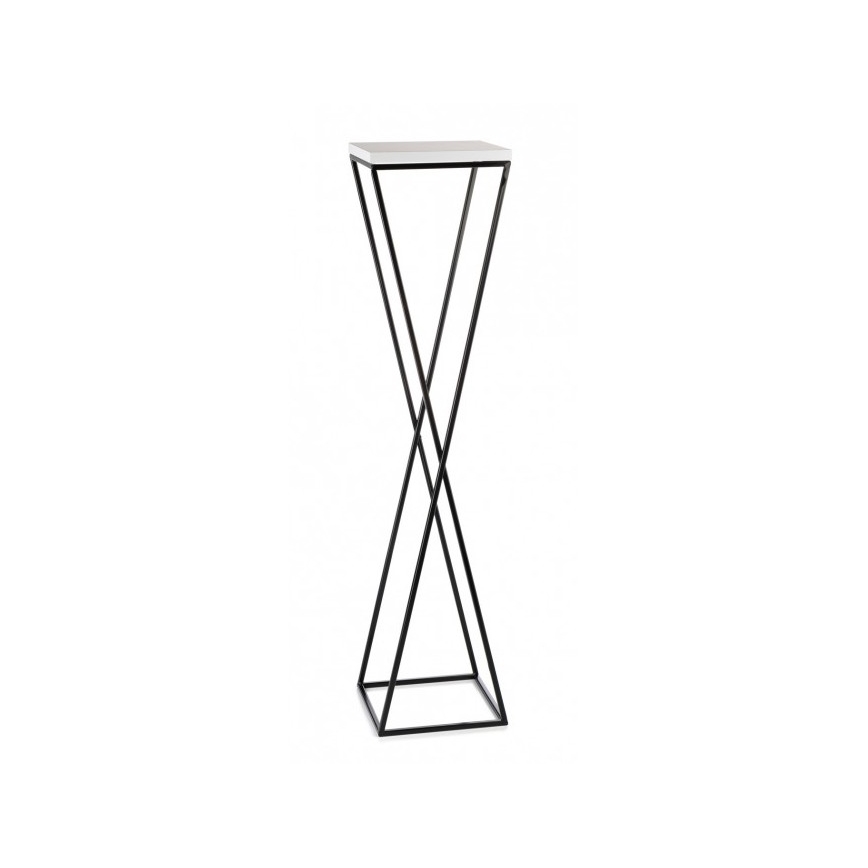 Stalak za cveće LOFT 100x24 cm crna/bela