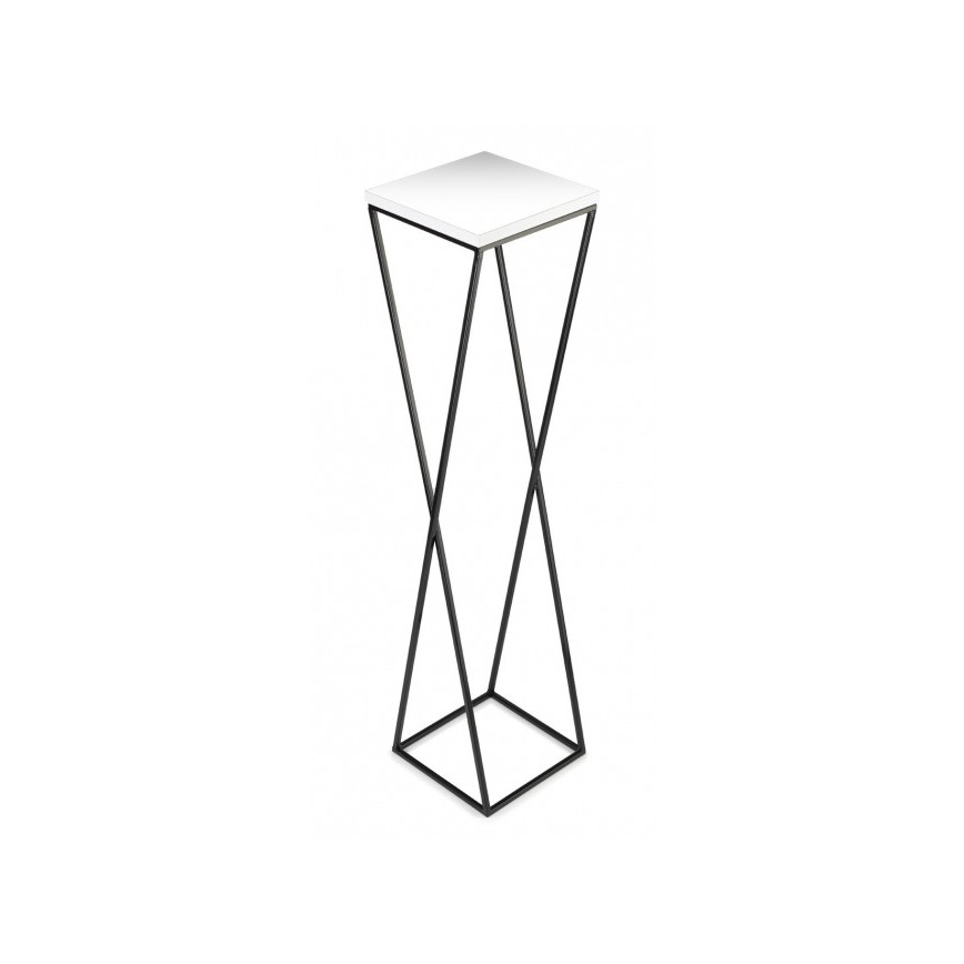Stalak za cveće LOFT 100x24 cm crna/bela
