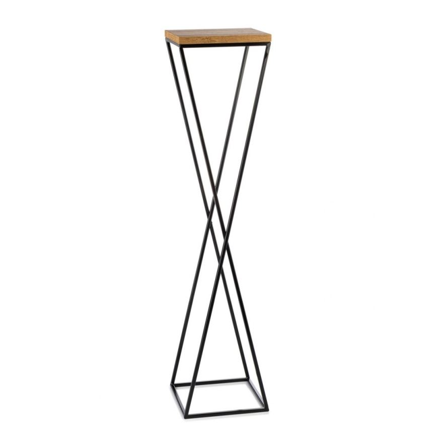 Stalak za cveće LOFT 100x24 cm crna/braon