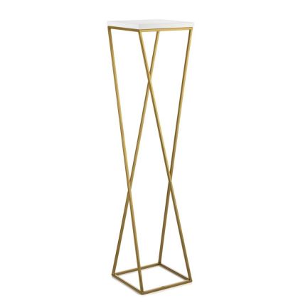 Stalak za cveće LOFT 100x24 cm zlatna/bela