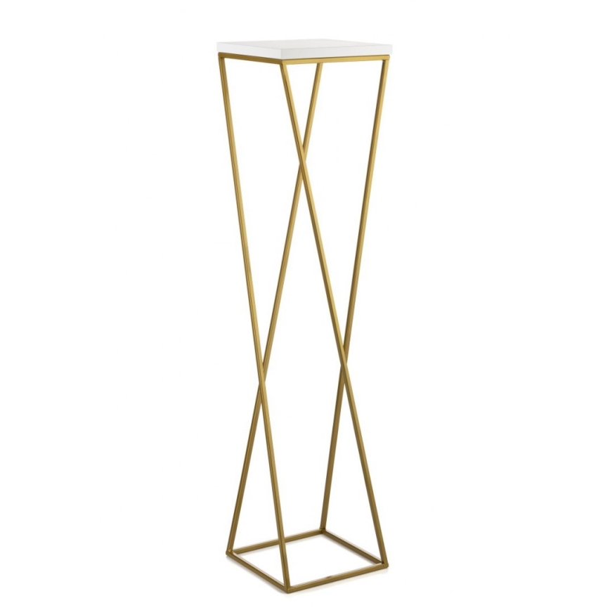 Stalak za cveće LOFT 100x24 cm zlatna/bela