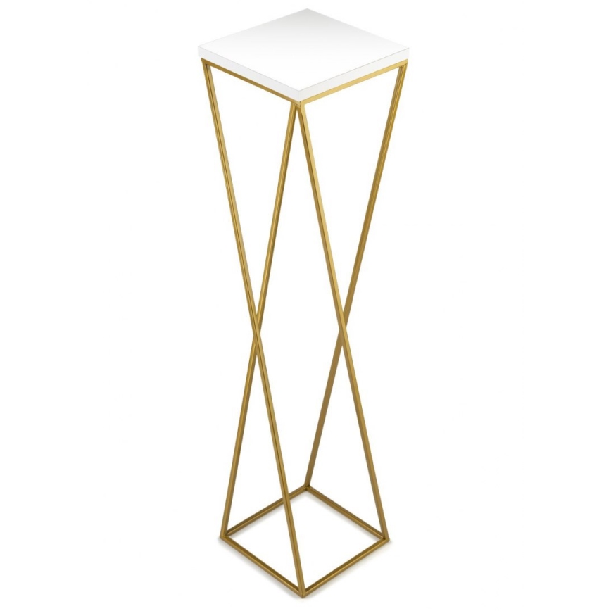 Stalak za cveće LOFT 100x24 cm zlatna/bela