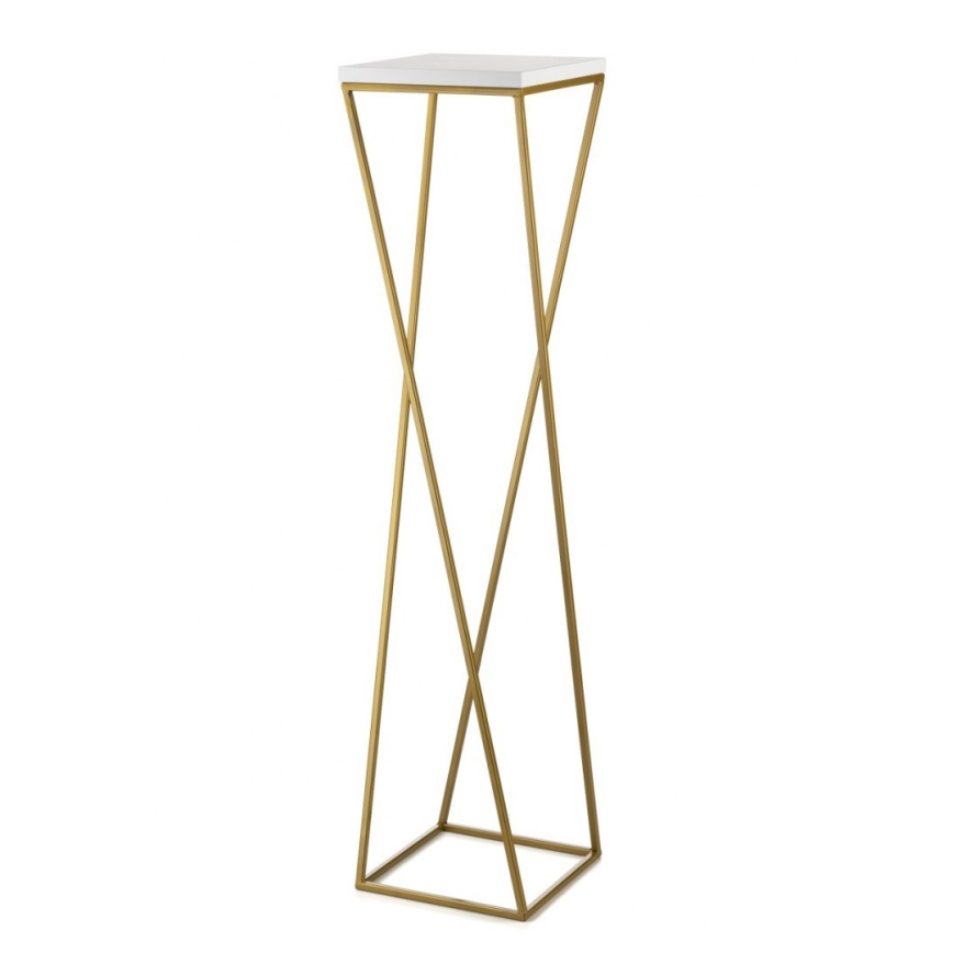 Stalak za cveće LOFT 100x24 cm zlatna/bela