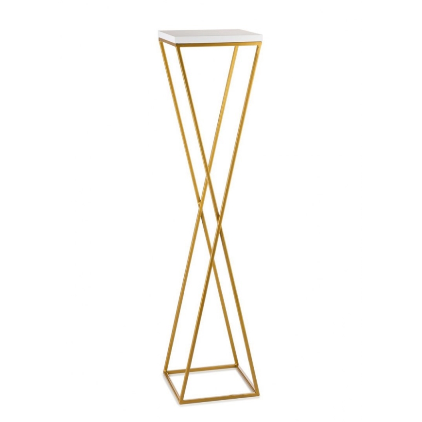 Stalak za cveće LOFT 100x24 cm zlatna/bela