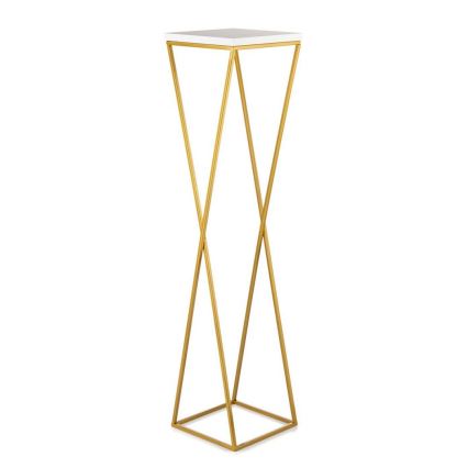 Stalak za cveće LOFT 100x24 cm zlatna/bela