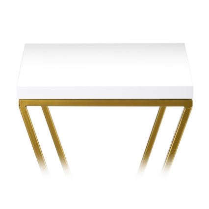 Stalak za cveće LOFT 100x24 cm zlatna/bela
