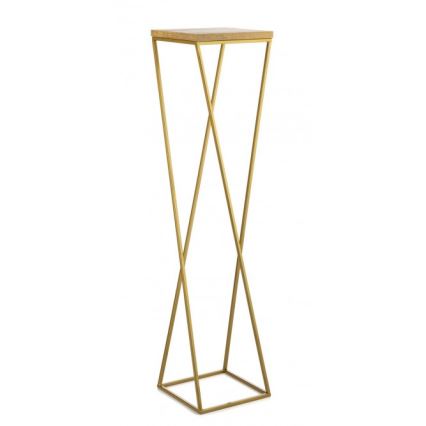 Stalak za cveće LOFT 100x24 cm zlatna/braon