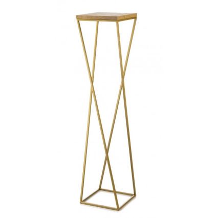 Stalak za cveće LOFT 100x24 cm zlatna/braon