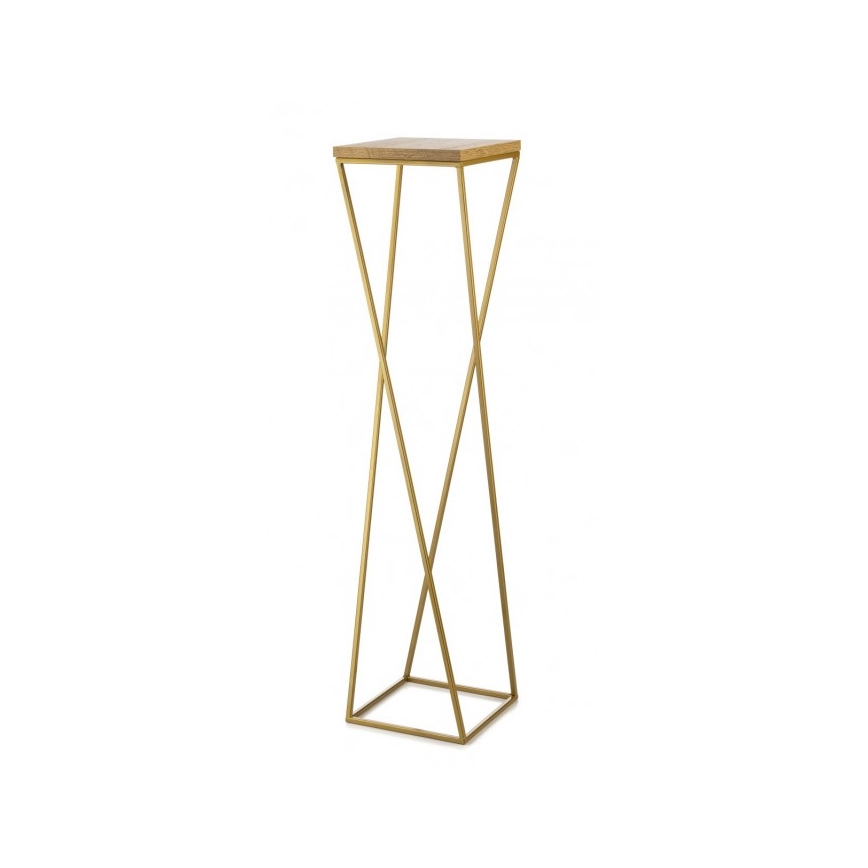 Stalak za cveće LOFT 100x24 cm zlatna/braon