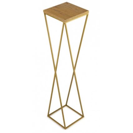 Stalak za cveće LOFT 100x24 cm zlatna/braon