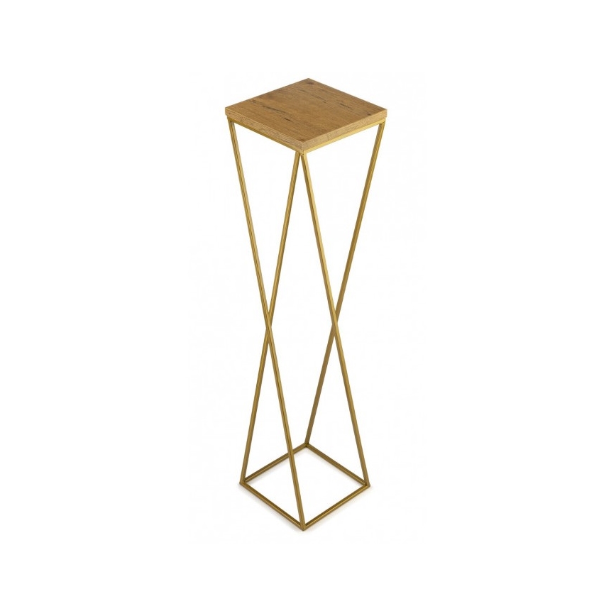 Stalak za cveće LOFT 100x24 cm zlatna/braon