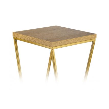 Stalak za cveće LOFT 100x24 cm zlatna/braon