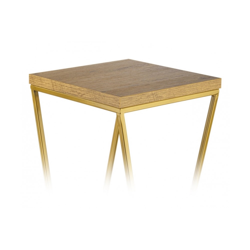 Stalak za cveće LOFT 100x24 cm zlatna/braon
