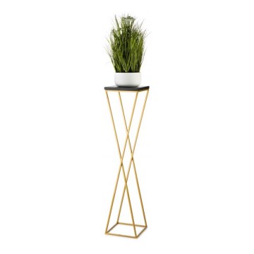Stalak za cveće LOFT 100x24 cm zlatna/crna