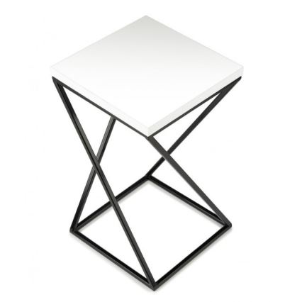 Stalak za cveće LOFT 40x24 cm crna/bela