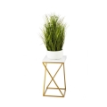 Stalak za cveće LOFT 40x24 cm zlatna/bela