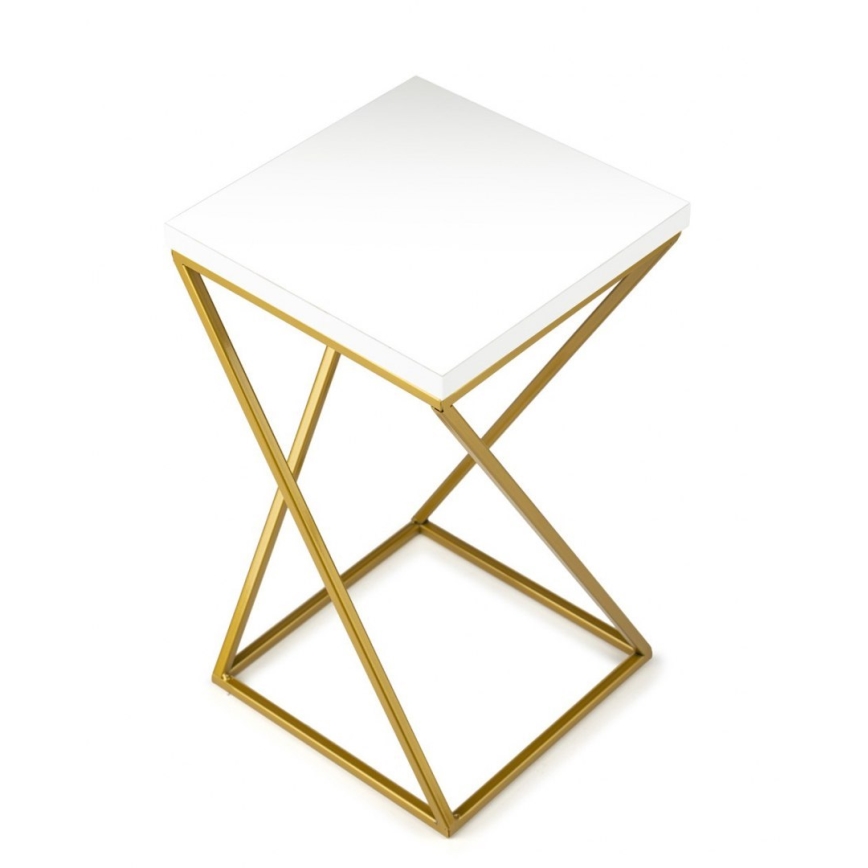 Stalak za cveće LOFT 40x24 cm zlatna/bela