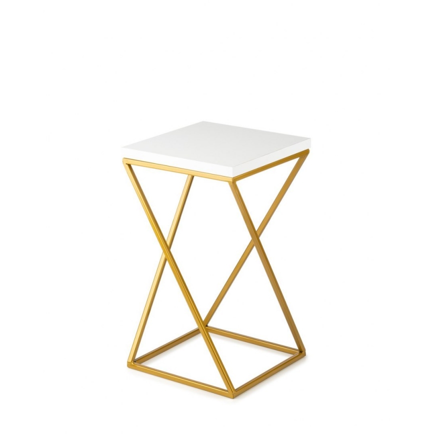 Stalak za cveće LOFT 40x24 cm zlatna/bela