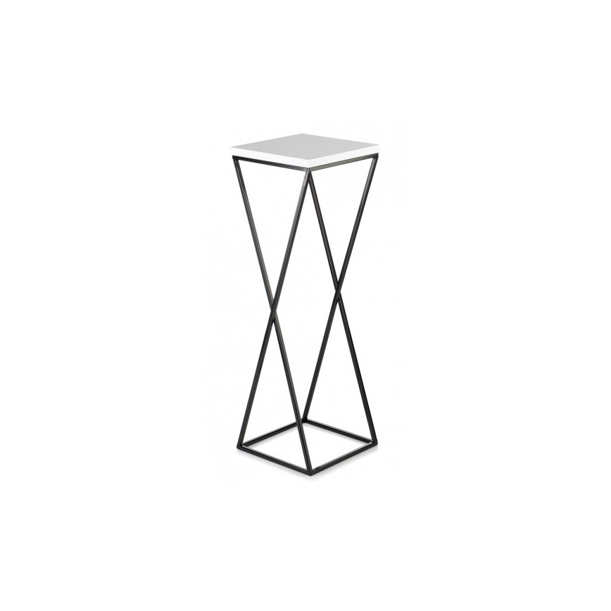 Stalak za cveće LOFT 70x24 cm crna/bela