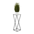 Stalak za cveće LOFT 70x24 cm crna/bela
