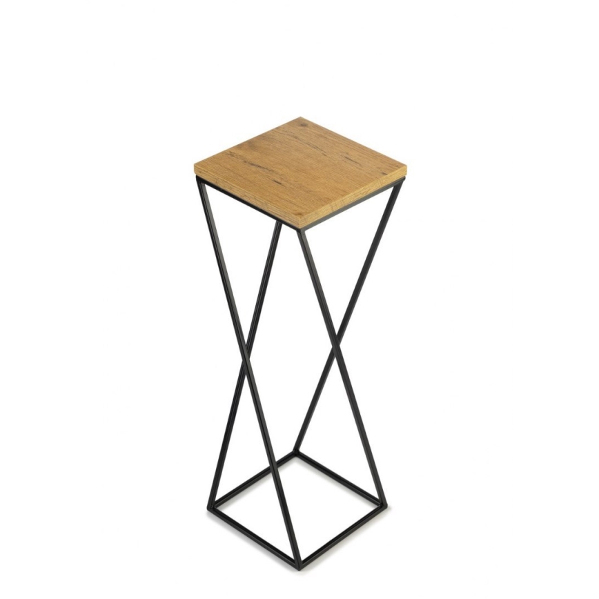 Stalak za cveće LOFT 70x24 cm crna/smeđa