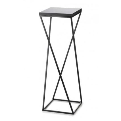 Stalak za cveće LOFT 70x24 cm, crne boje