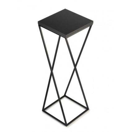 Stalak za cveće LOFT 70x24 cm, crne boje