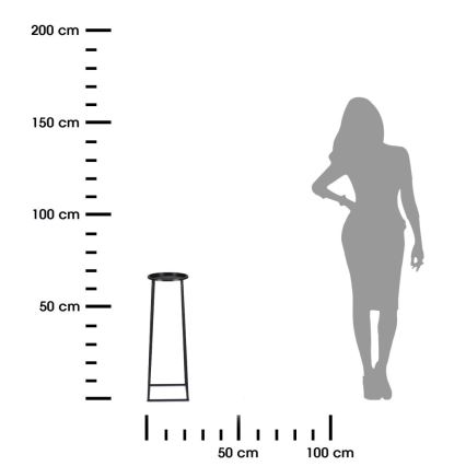 Stalak za cveće LOFT 70x24 cm, crne boje