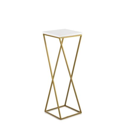 Stalak za cveće LOFT 70x24 cm zlatna/bela